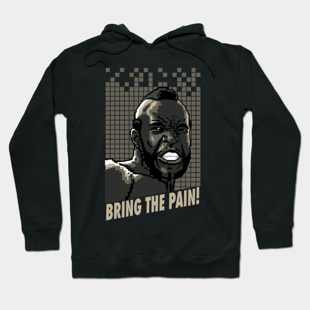 Clubber Lang Brings The Pain-16 Bit Hoodie by BlackActionTeesOnDemand